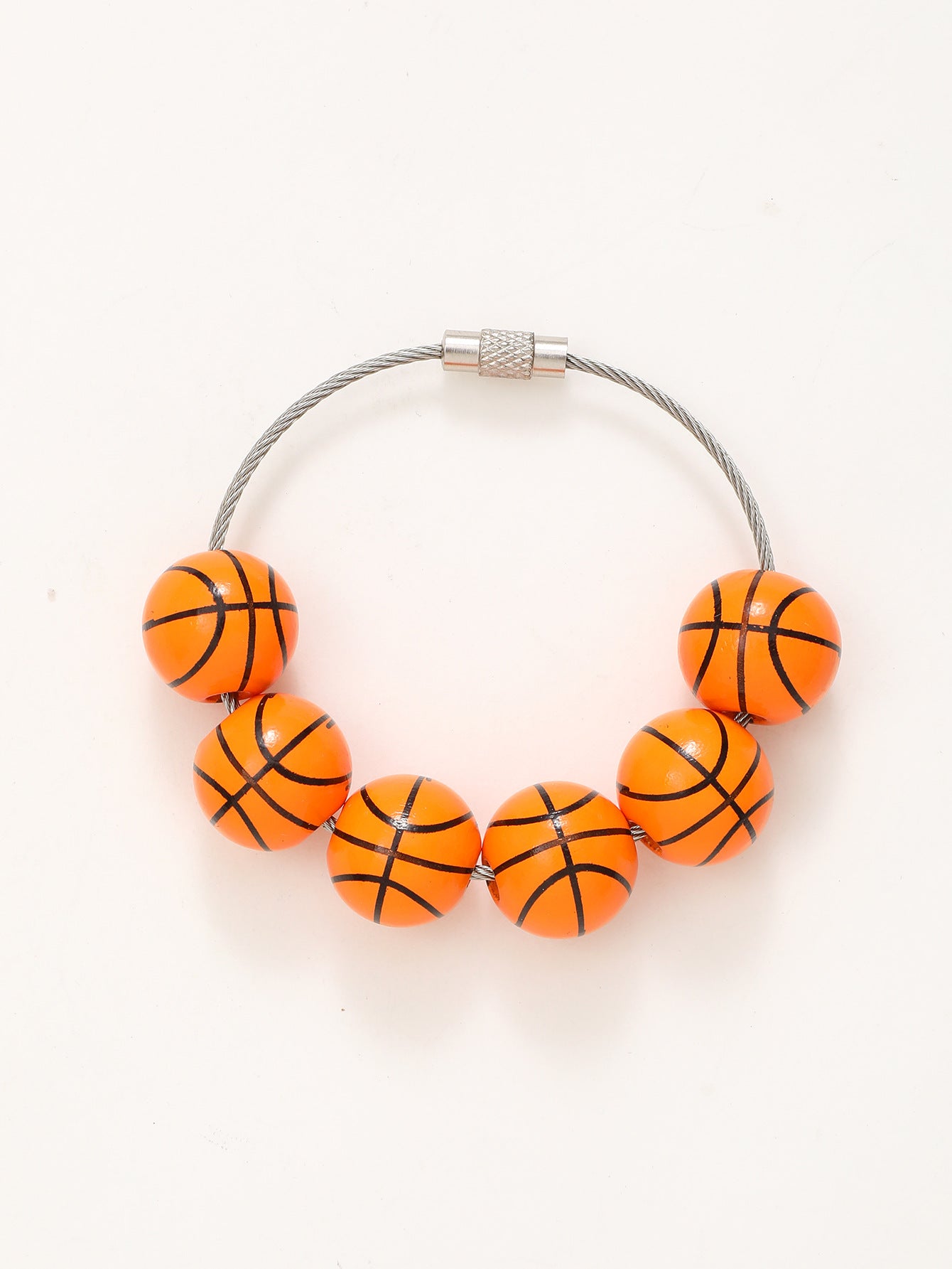 Wholesale American Independence Day Ball Series Wooden Beaded Keychain Decoration